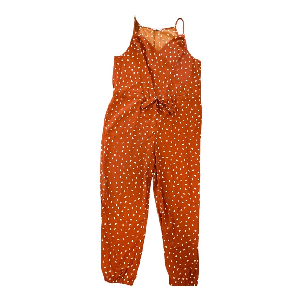 Naked Zebra Polka Dot Sleeveless VNeck Jumpsuit Size L - Picture 3 of 9